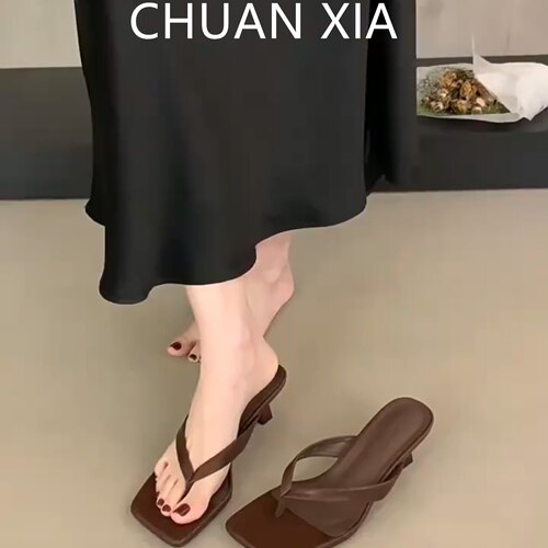 羊皮版~气质极简夹趾人字