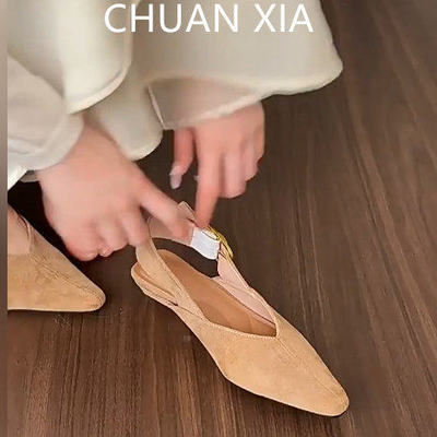 羊皮版！复古真皮粗跟包