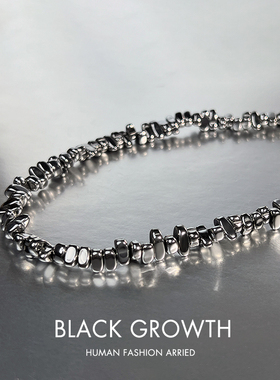 不规则碎银子项链男潮小众设计