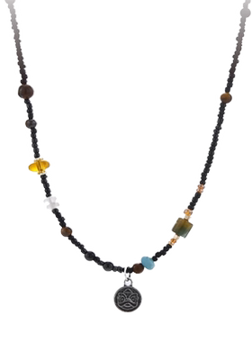 合金钛钢串珠男女民族风复古项链