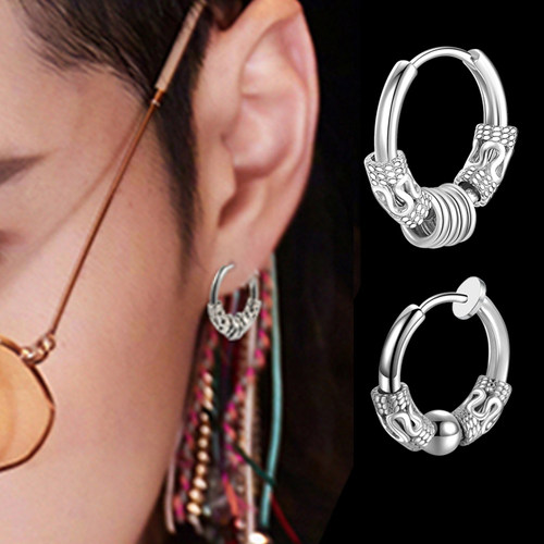 中国风藏族耳环男民族男士嘻哈