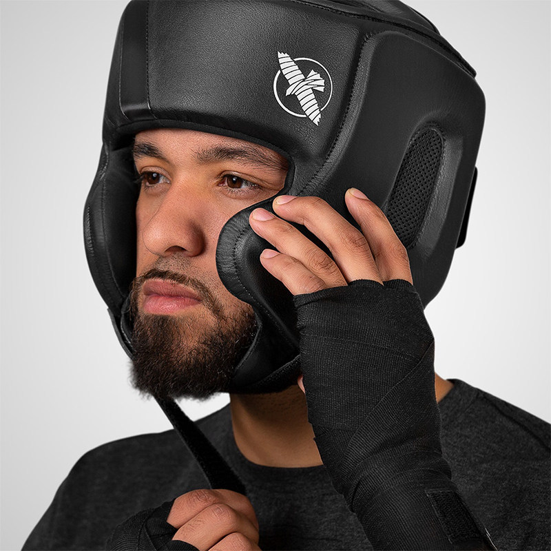 HAYABUSA隼拳击护头搏击散打头套正品全封闭mma格斗护具泰拳头盔