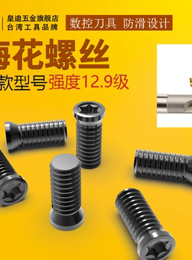 进口梅花螺丝M4 3 M2.5数控刀杆刀盘刀柄12.9级手拧螺钉圆头