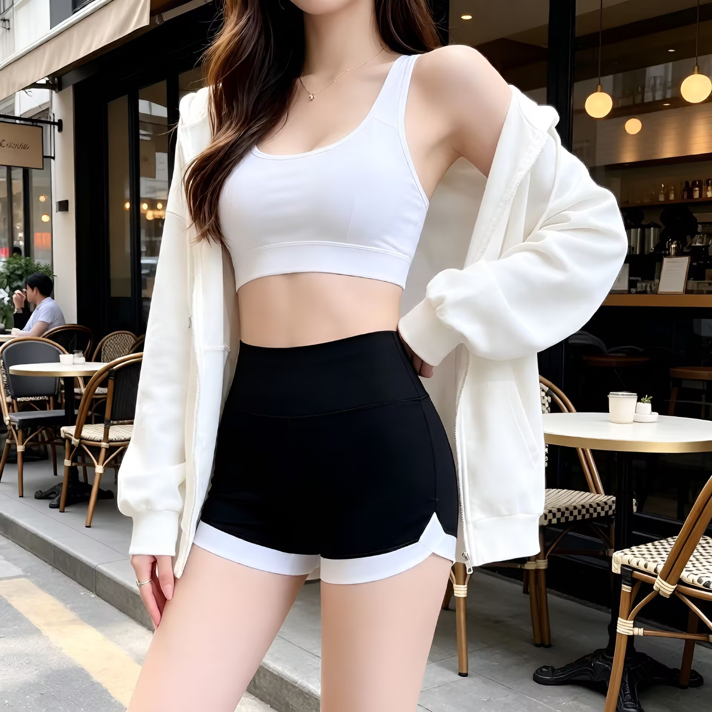 TijdZee鲨鱼裤女夏外穿薄款防走光安全裤健身瑜伽打底裤骑行短裤