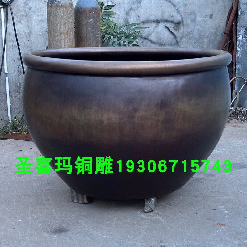 铸铜庭院门海大缸纯铜吉祥缸故宫缸新中式铜水缸铸铁太平缸莲花缸