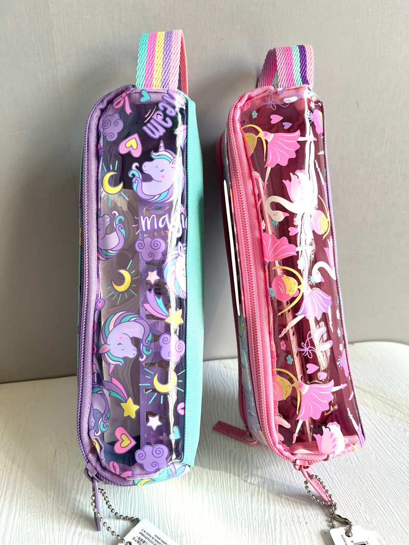 AUSTRALIA SMIGGLE NEW SPOT STUDENT PENCIL CASE KIDS GIRLS BOYS PINK BALLET DANCE CARTOON CUTE