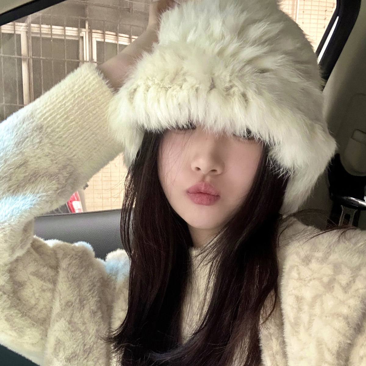 显脸小荷叶边兔毛渔夫帽女冬防风保暖毛茸茸皮草针织毛线帽大头围,服饰配件/皮带/帽子/围巾,帽子,淘宝优惠券,粉丝福利购,淘宝优惠卷