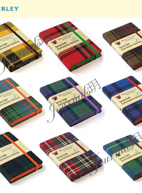 现货苏格兰Waverley Books笔记本韦弗利Scotland格子呢布记事本子