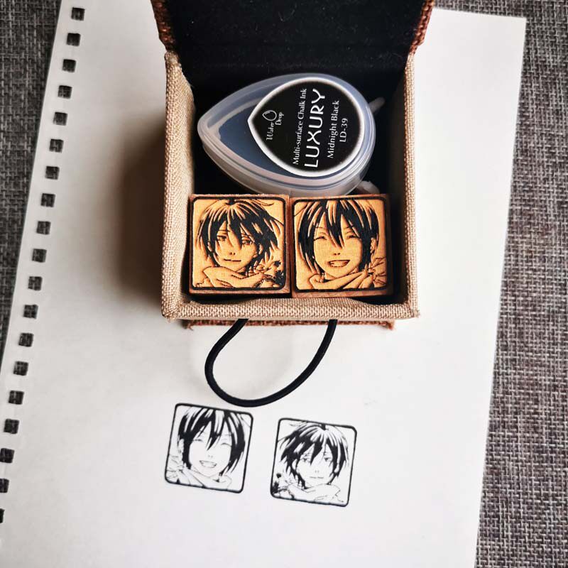 野良神动漫周边流浪神差夜斗动漫人物头像木质印章周边生日礼物品