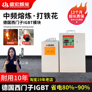 打铁花中频感应熔炼炉金银铜铁铝锡钢锻造炉透热高频感应加热设备