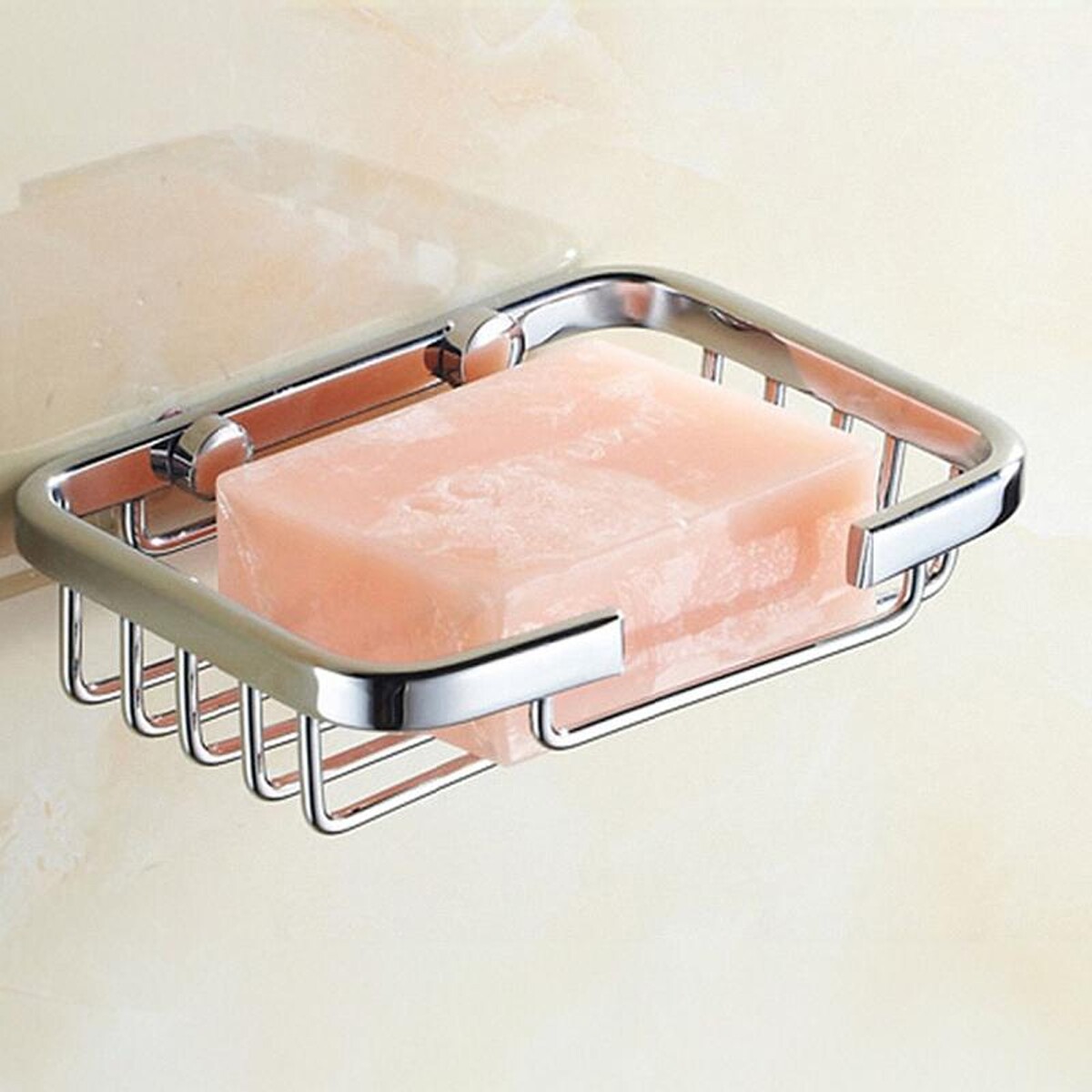 圣瑞佳 不锈钢小四方肥皂网肥皂碟架香皂盒 卫浴五金挂件货源