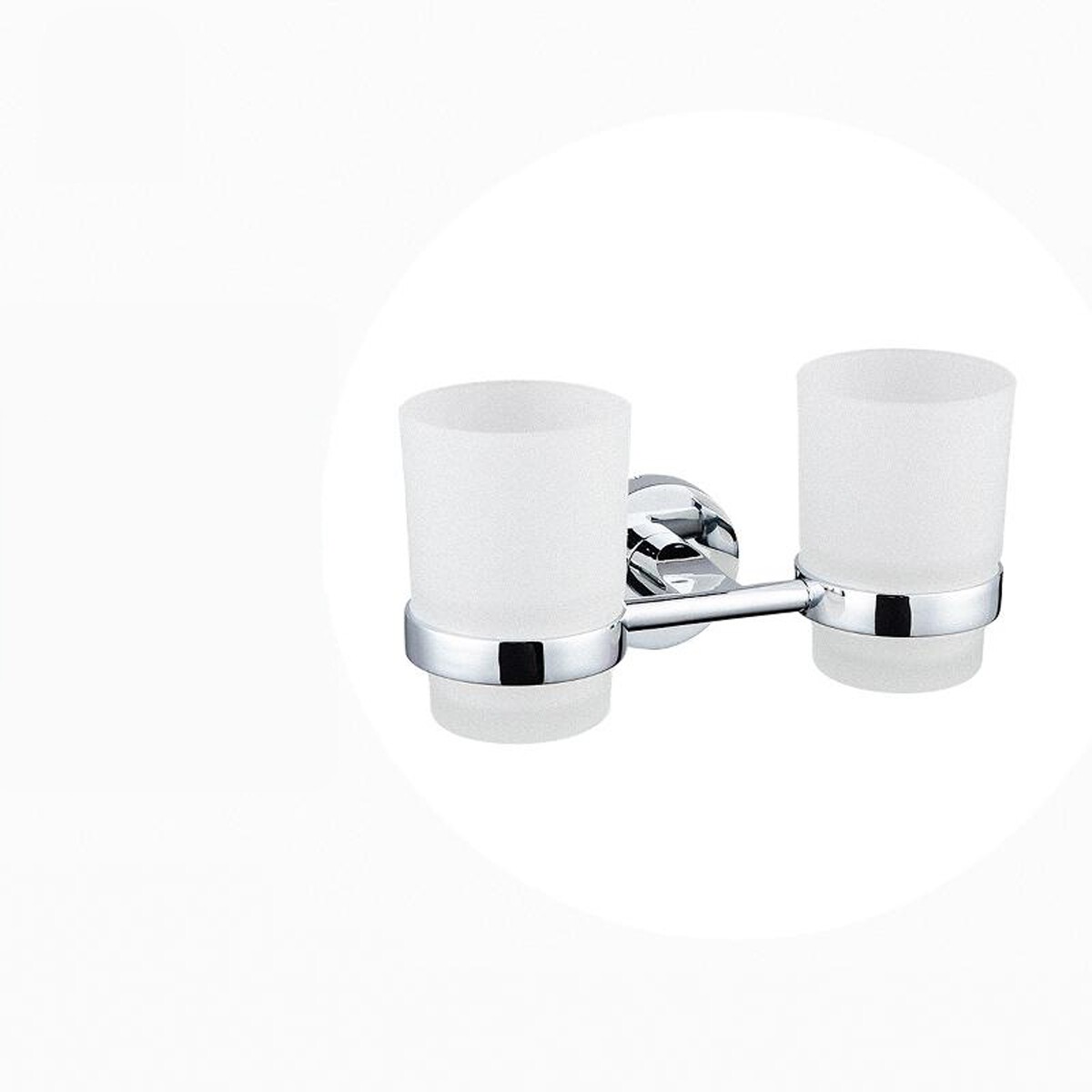 圣瑞佳 锌合金牙刷架洗漱杯架双杯浴室漱口杯子刷牙杯架子