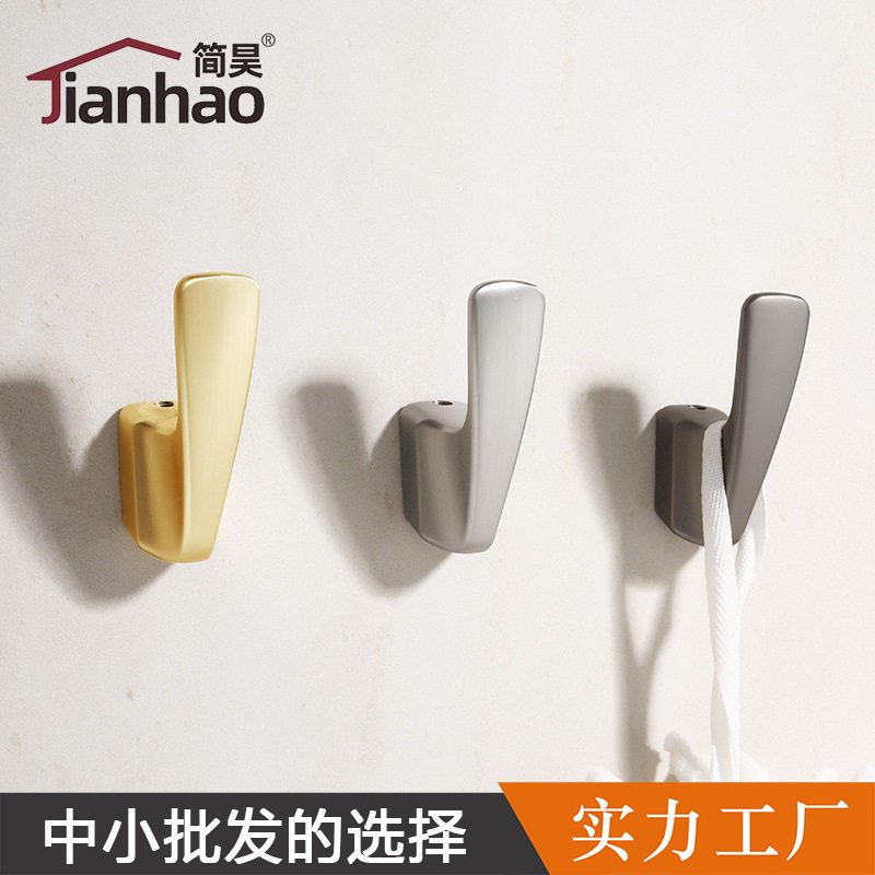 北欧挂钩创意简约黑色墙壁挂衣钩单个挂钩玄关客厅衣柜服装衣帽钩