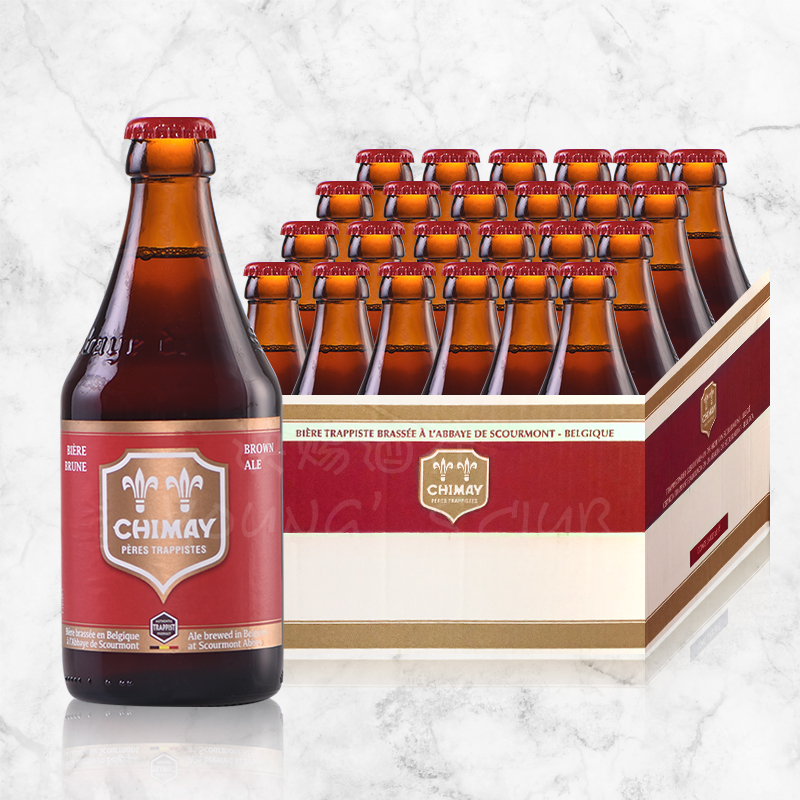 整箱 比利时进口智美红帽啤酒 修道院啤酒CHIMAY 330ml*24瓶精酿