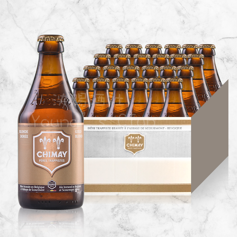 整箱24瓶330ml比利时进口精酿啤酒 修道院啤酒 CHIMAY智美金帽