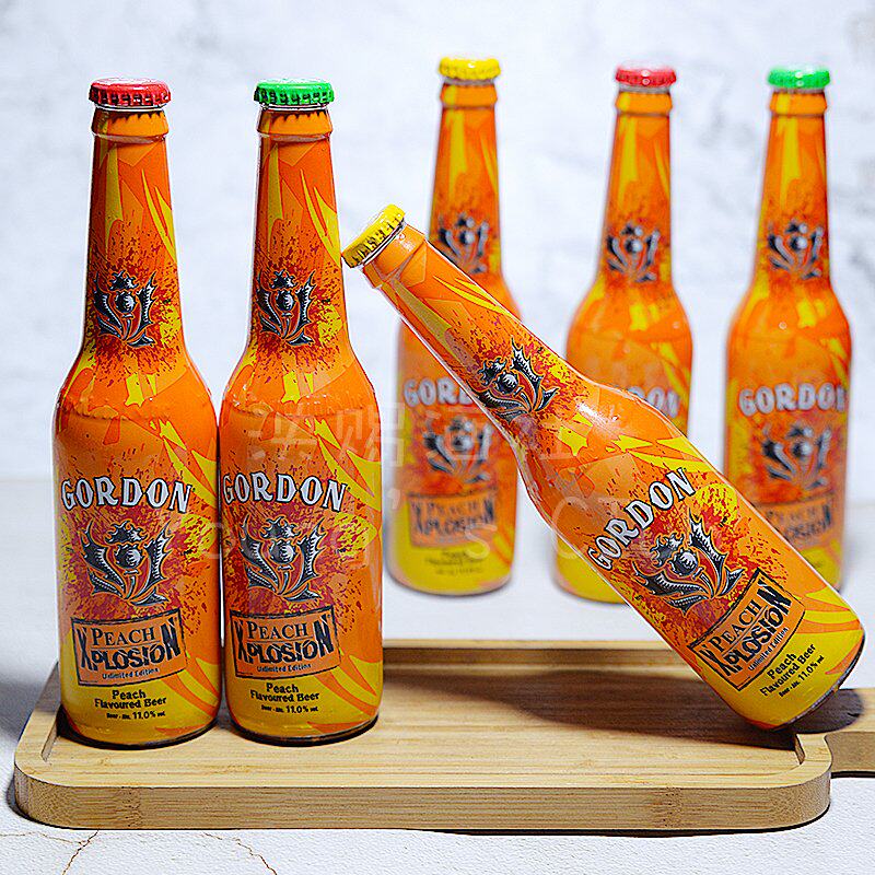 【超香】歌德比利时精酿瓶装11度爆破桃子味啤酒330ml*6瓶装