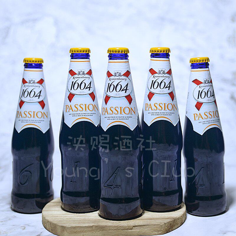 克伦堡凯旋Kronenbourg国产1664百香果啤酒330mL*6瓶装 泱赐酒社