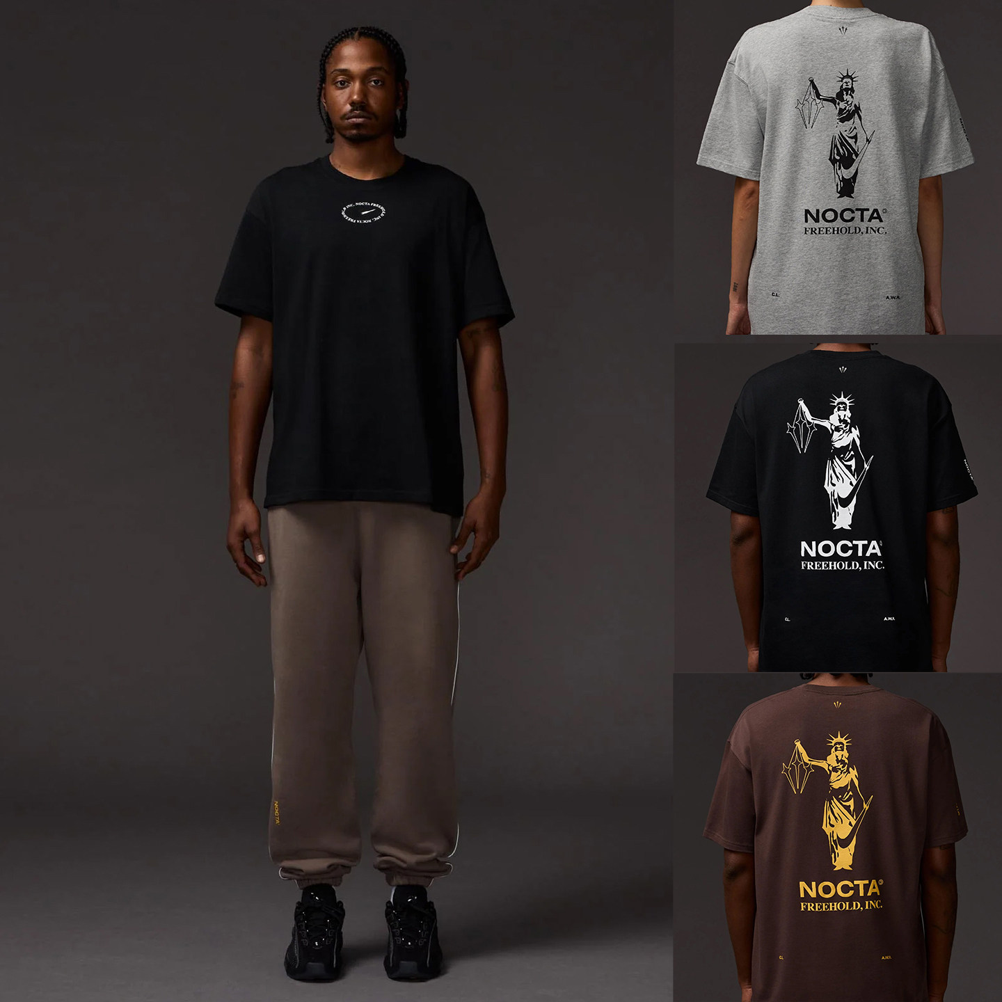 25SS联名NOCTA男女同款纯棉宽松圆领字母印花运动t恤短袖上衣,运动服/休闲服装,运动T恤,淘宝优惠券,粉丝福利购,淘宝优惠卷