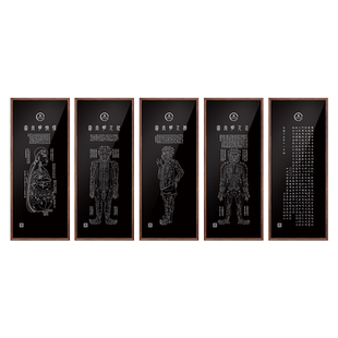 中研太和明堂图拓片组挂画装饰画墙画新中式养生馆文创挂图