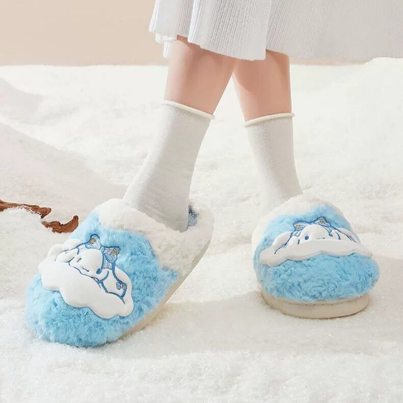 玉桂狗儿童冬季棉拖鞋可爱新款
