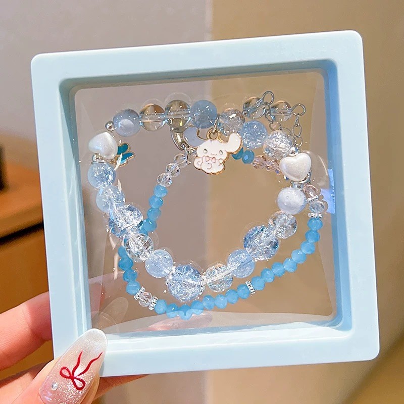 玉桂狗手链女童串珠手串紫水晶