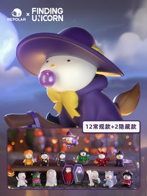 吐泡泡怪可爱派对盲盒南瓜灯圣诞