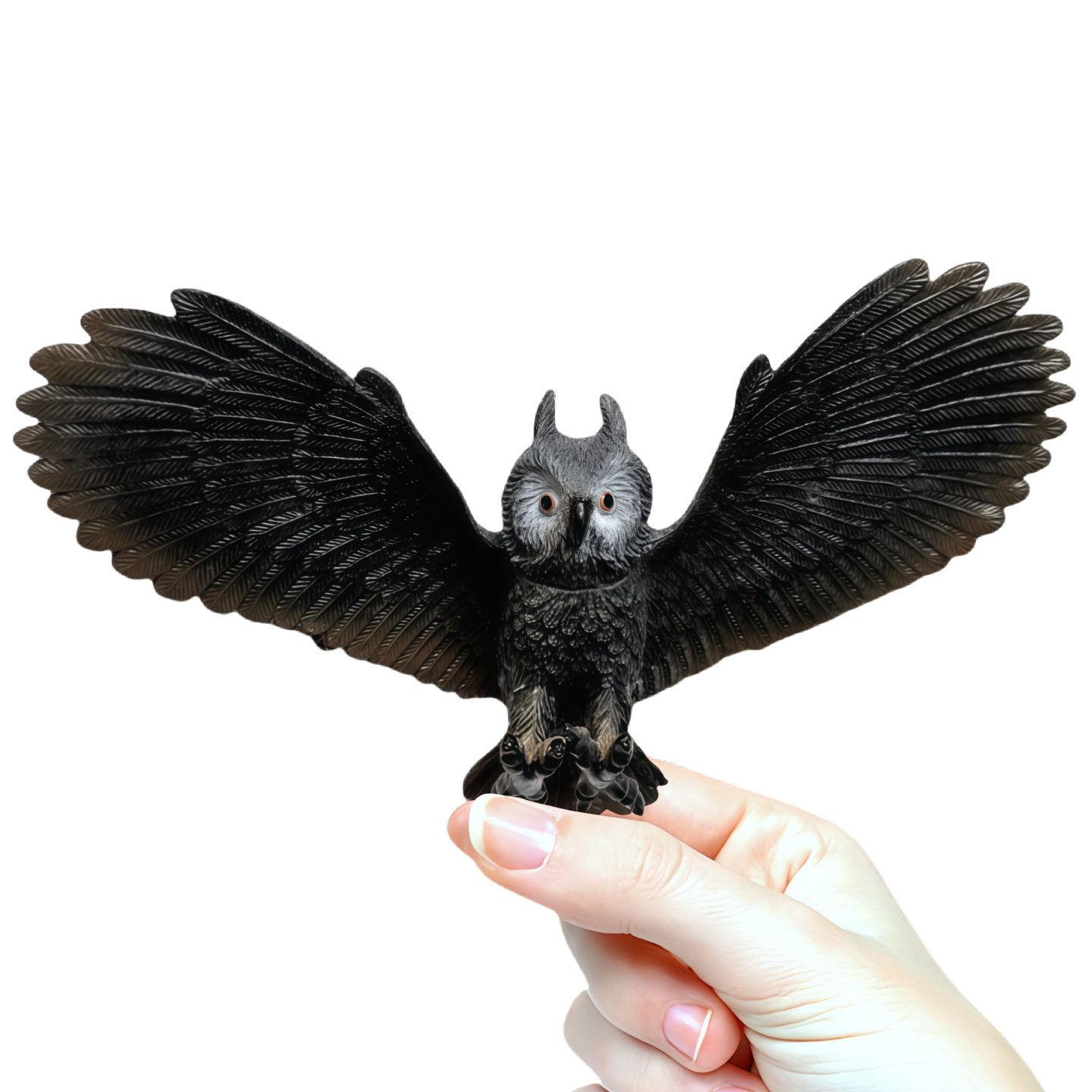 仿真猫头鹰夜猫子幼儿园儿童认知益智玩具吓老鼠驱小鸟类动物模型