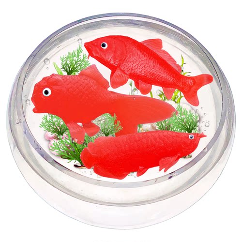 仿真红金鱼软胶鱼鲤鱼金龙鱼套装