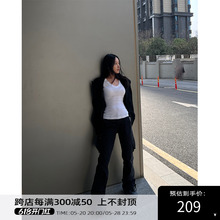 T恤美式 时尚 辣妹Style 百搭白色V领天丝莫代尔短袖 Angelapopewang