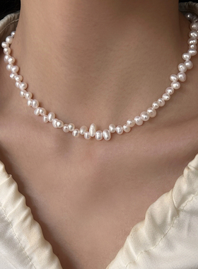 错位巴洛克天然珍珠项链