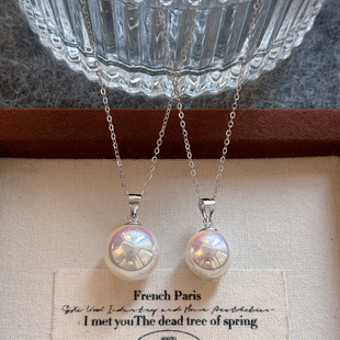 吊坠单颗珍珠项链女2026新款akoya锁骨链天女极光轻奢小众高级感