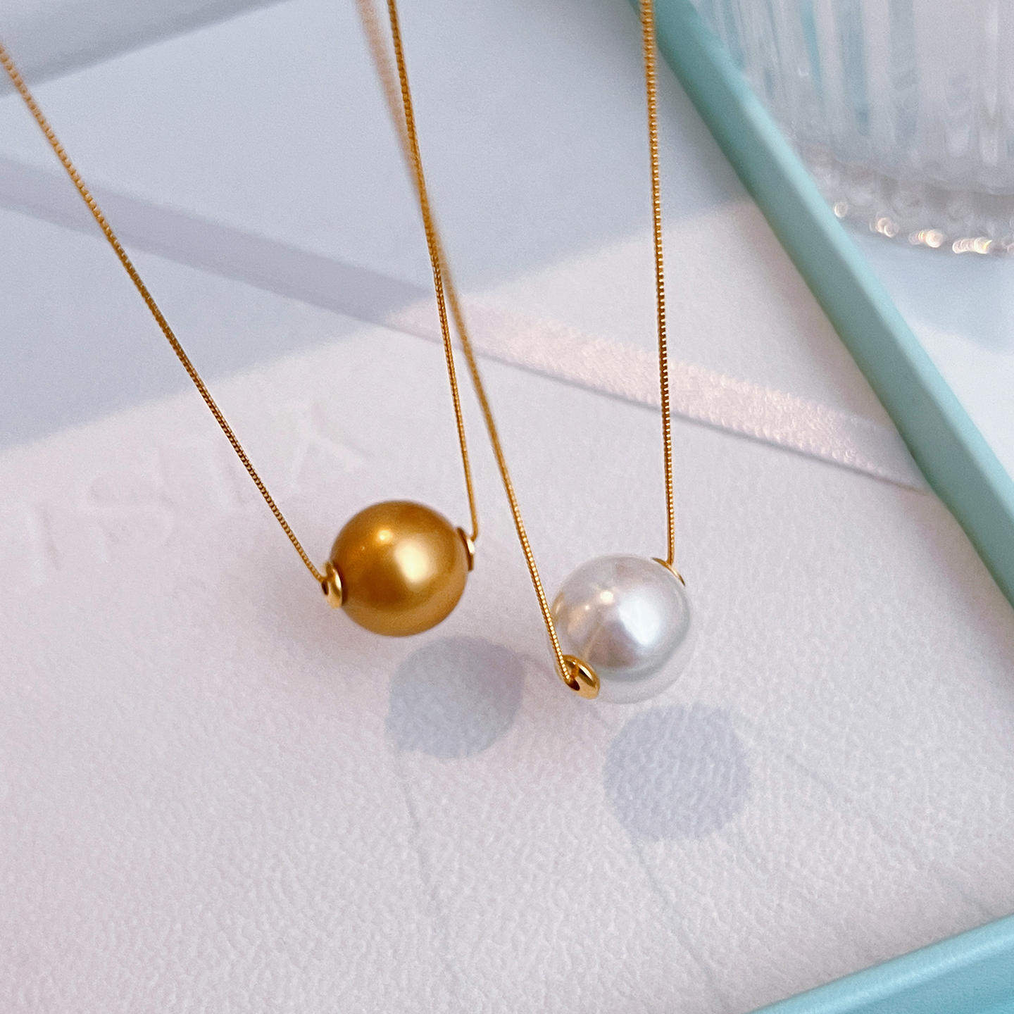 路路通珍珠项链单颗吊坠2026年新款爆款澳白金珠轻奢小众单坠女款