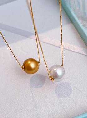 路路通珍珠项链单颗吊坠