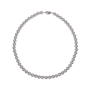倪妮明星同款铂金灰色珍珠项链真多麻颈链女款2025新款锁骨链10mm