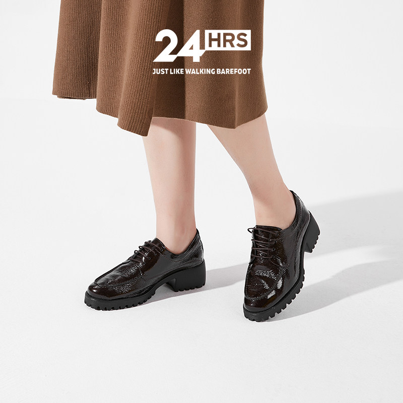 24Hrs西班牙进口小牛皮松糕鞋