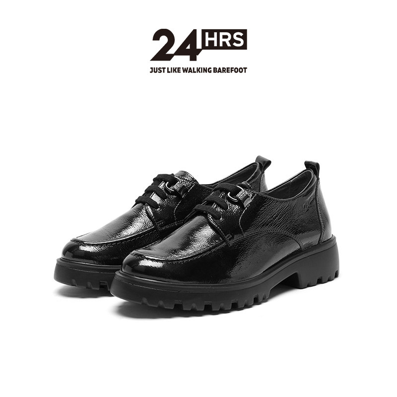 24Hrs西班牙进口小牛皮厚底单鞋