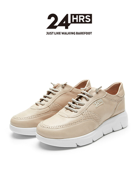 24Hrs西班牙24小时进口女士时尚平底休闲运动鞋 小牛皮单鞋26770