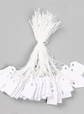 500张/包首饰珠宝纸卡 跨境细棉线手写空白吊牌 饰品价格标签爆款