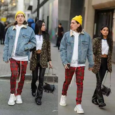 FO5th格子裤子加厚保暖