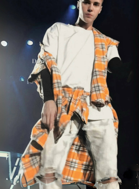 FOG 4th主线黄格子长袖衬衫高街比伯同款纯棉打底衫自主高品质