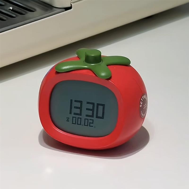 西红柿厨房定时器学生学习计时器番茄钟做饭烘焙提醒闹钟桌面摆件图片