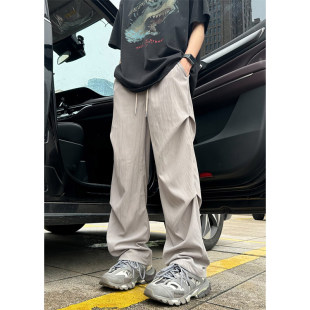 特P25 夏季 新款 外景大码 2025 伞兵冰丝裤 美式 HK24453
