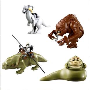 星球大战湿背兽大战兰克沙漠风暴兵益智拼装积木贾巴咚咚兽玩具