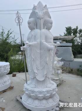 汉白玉石雕四面地藏王菩萨佛像雕塑寺院景区供奉大型石佛地藏菩萨