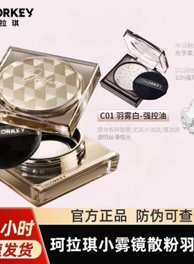 Colorkey珂拉琪小雾镜粉色散粉2g定妆粉哑光蜜粉控油定妆持久正品
