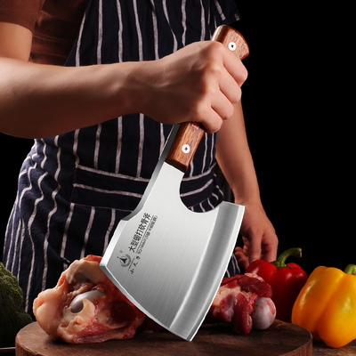 德国不锈钢斧头刀屠夫斩切刀家用菜刀大砍刀专业商用专用砍骨头刀