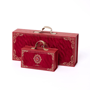 新款绒面轻奢结婚礼盒大号精美宝石订婚礼物盒子手提伴手礼盒空盒