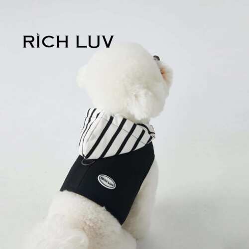 RichLuv宠物狗狗猫咪连帽卫衣式胸背衣牵引比熊约克夏马尔济斯