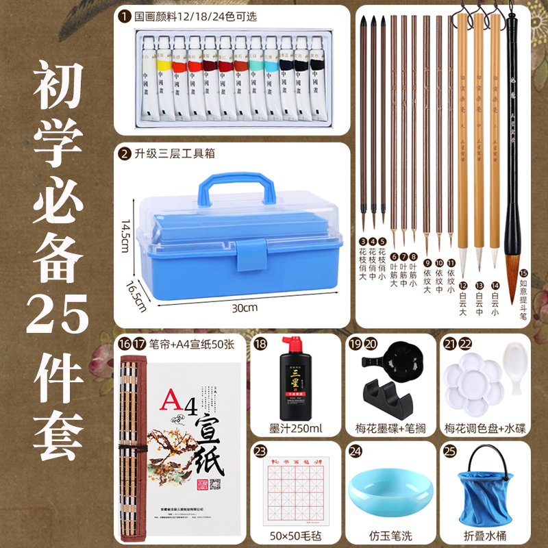 儿童学国画这一套装备就够了
