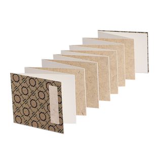 宣纸迷你小册页空白书法专用作品纸双层加厚国展半生半熟蜡染折页古风小楷临摹麻布封面手工精装请柬印谱集章